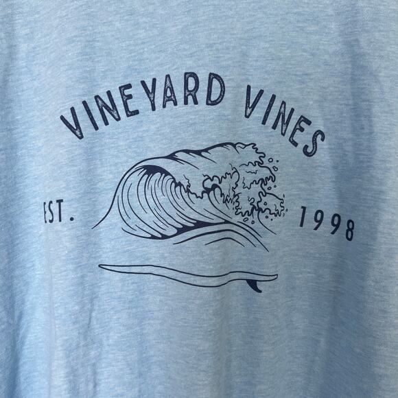 Vineyard Vines Men S T-Shirt Short Sleeve Light Blue NEW Catching Waves Graphic - Picture 4 of 8